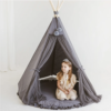 Grey Fairy Teepee For Kids with Tulle